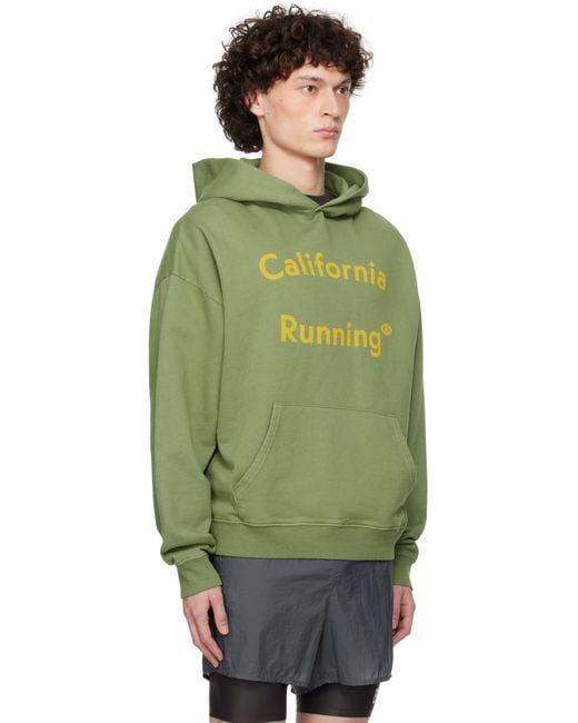 メンズ District Vision グリーン 'California' コットン フーディ Green