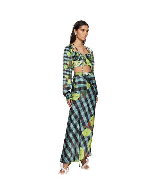 OTTOLINGER Black Lemon Gingham Blouse