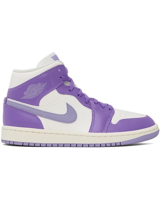 Nike Air 1 Mid Chunky- Sole Leather Mid-top Trainers in Purple | Lyst Canada