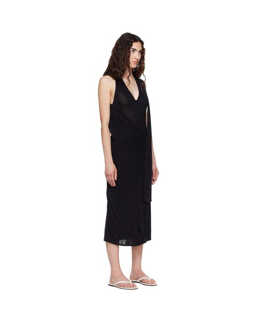 Belle Anna Black Duo Midi Dress