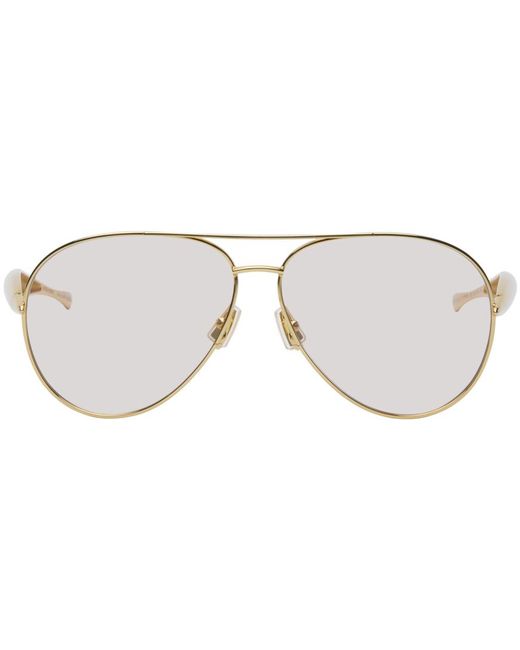 Bottega Veneta Black Gold Sardine Sunglasses for men