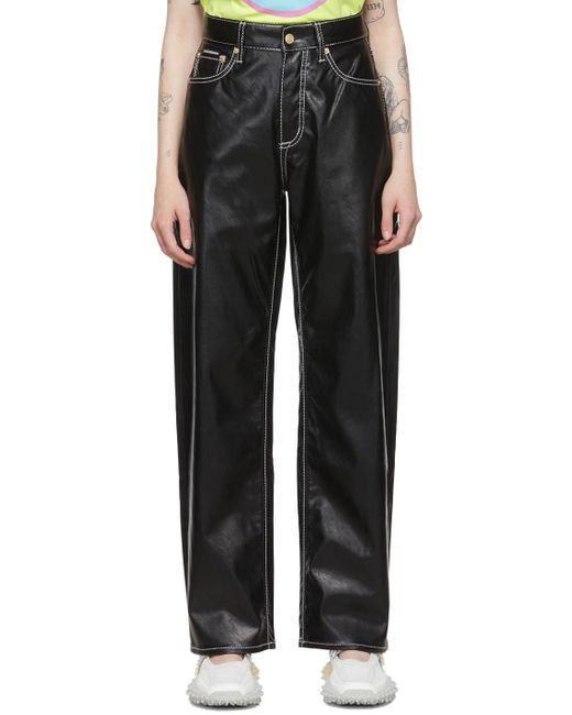 Eytys Benz Vegan Leather Jeans in Black | Lyst