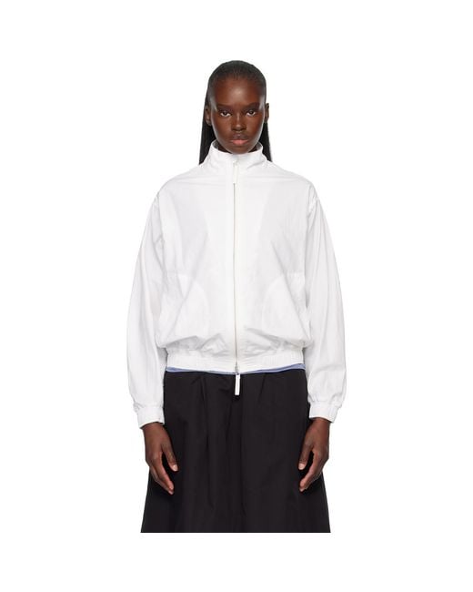 NOTHING WRITTEN White Panny Harrington Jacket