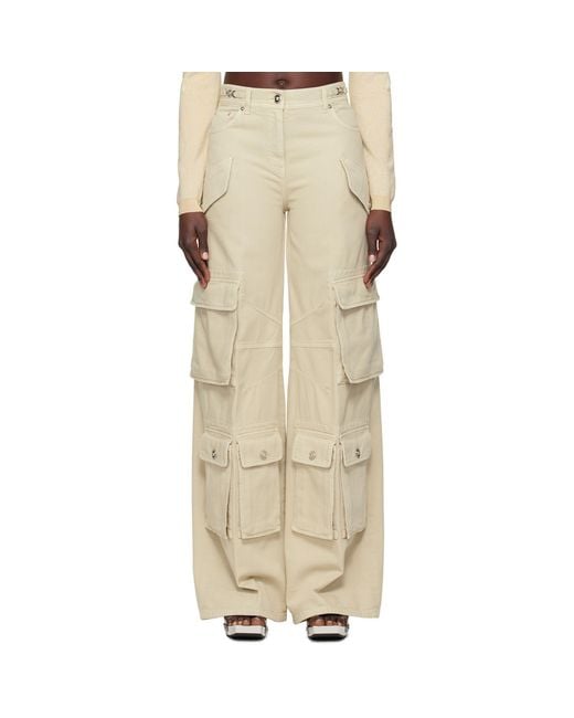 Versace Natural Medusa Denim Cargo Pants