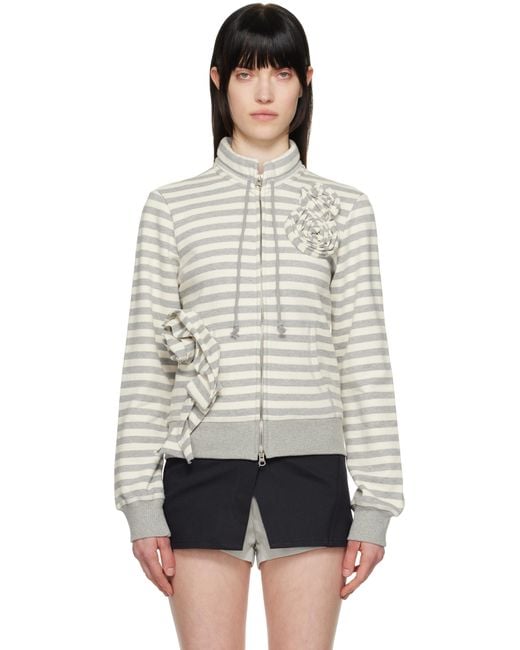 トップス openyy applique zip up Open YY OPEN YY Appliqué Zipup Sweatshirt in Black | Lyst