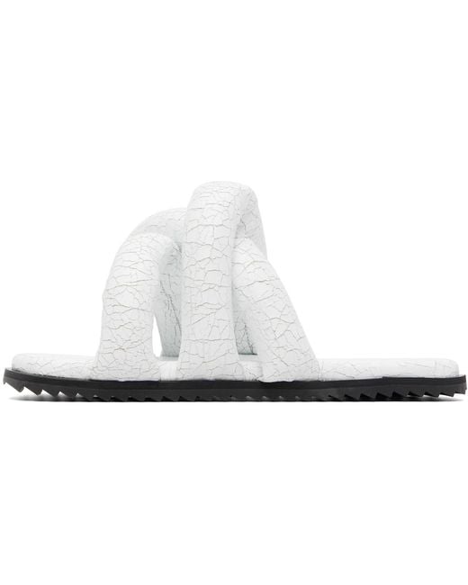 Yume Yume White Tyre Slides for men