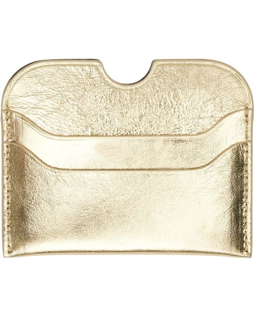 Acne Metallic Embossed-Logo Card Holder