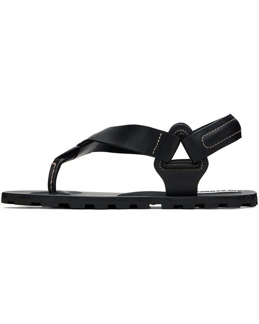 Jil Sander Black Strap Sandals for men