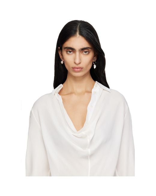Justine Clenquet White Richie Earrings