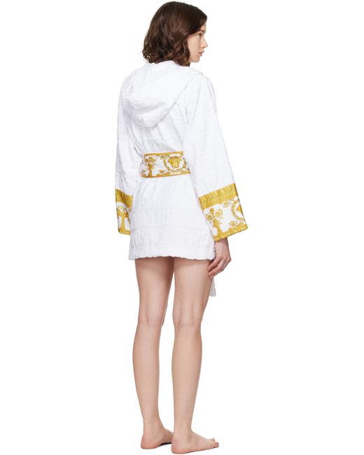 Versace Black 'I Heart Baroque' Short Bathrobe