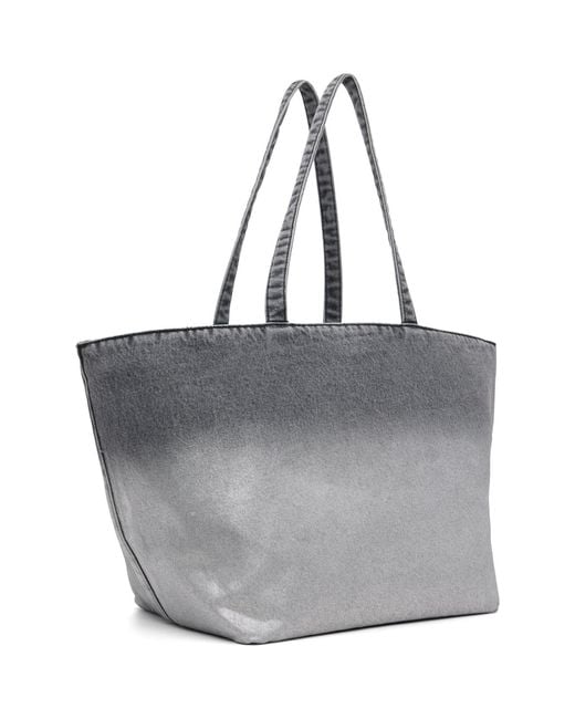 Alexander Wang Gray Denim Punch Large Tote