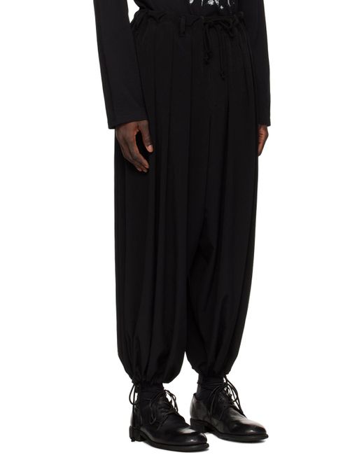 Yohji Yamamoto Black Balloon Trousers for men
