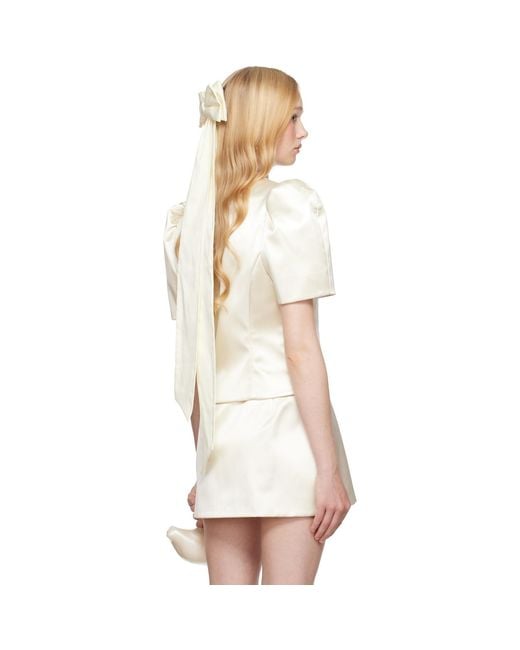 Sandy Liang White Ssense Exclusive Bridal Capsule Bonny Jacket