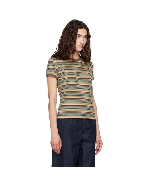 Marni Green Striped T-Shirt