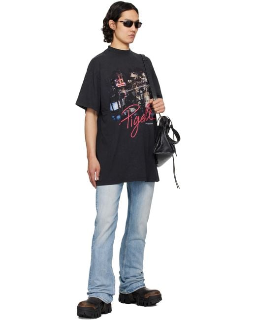 メンズ Balenciaga ブラック Pigalle Tシャツ Black