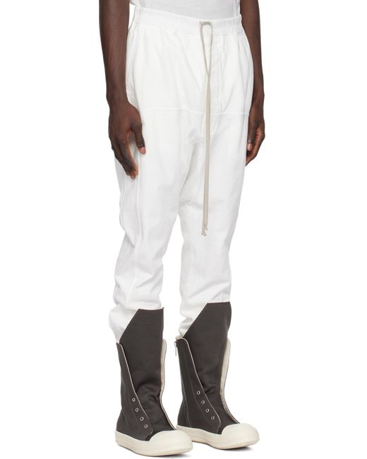 Rick Owens Off-white Slim-fit Sweatpants for men