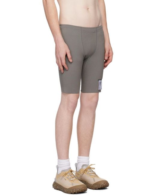 Satisfy Multicolor Taupe Half Tight Shorts for men