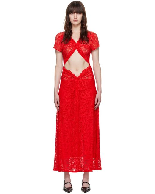 Robe Longue Sassen Rouge Beaufille en coloris Red