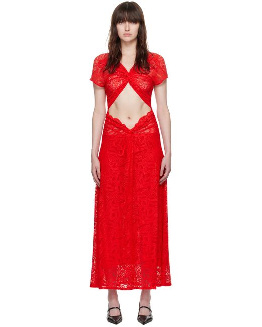 Beaufille Red Sassen Maxi Dress