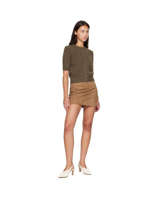 Khaite Brown Khaki Nora Cardigan
