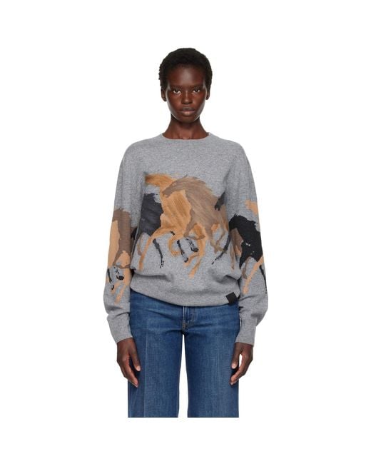 Stella McCartney Blue Racing Horses Sweater