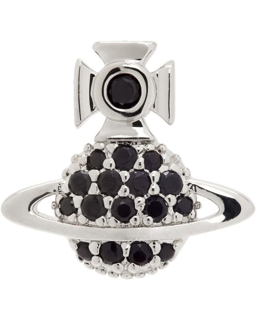 Vivienne Westwood Black Tamia Single Stud Earring for men