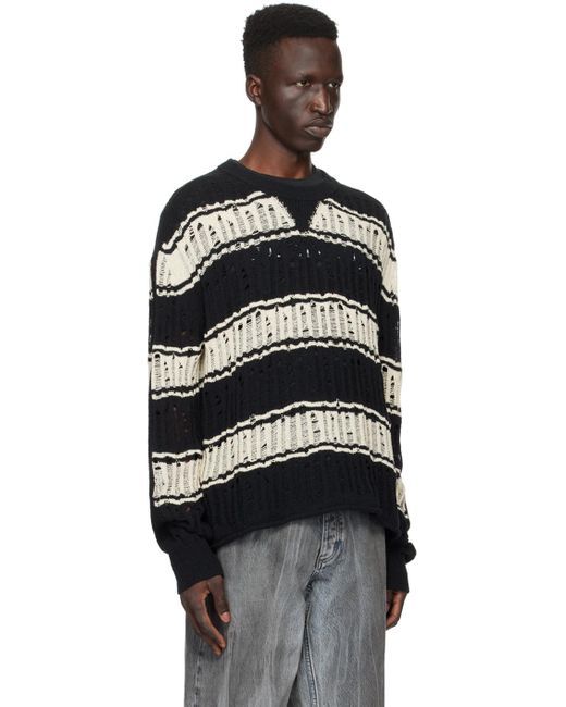 Eytys Black & Off-white Jaxon Sweater for men