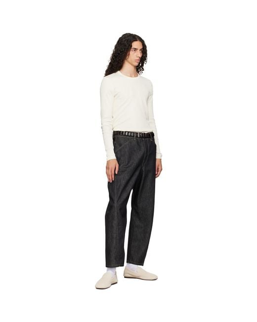Lemaire Black Link Belt for men