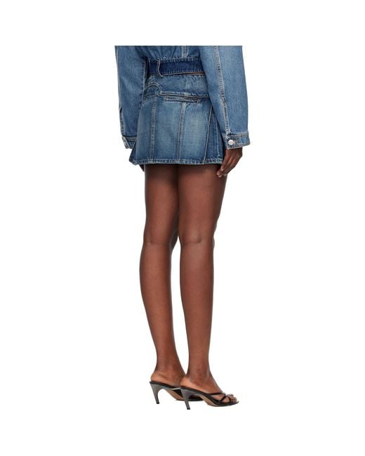 Coperni Blue Yoke Denim Miniskirt