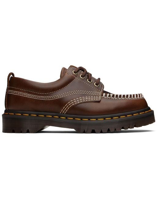 Dr. Martens Black Lowell Leather Moc Toe Derbys