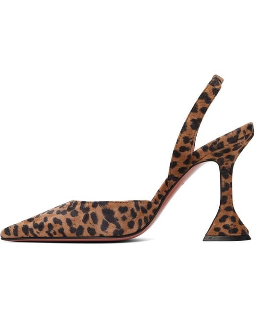 AMINA MUADDI Brown Holli 95 Sling Heels