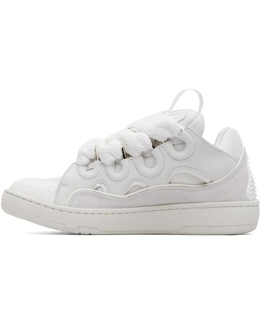 Lanvin White Curb Sneakers