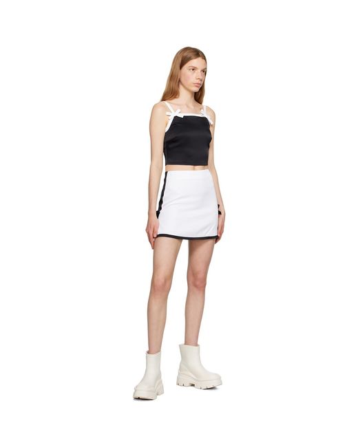 Minijupe blanche à boucles MSGM en coloris Black