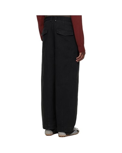 Entire studios Black Gully Trousers for men