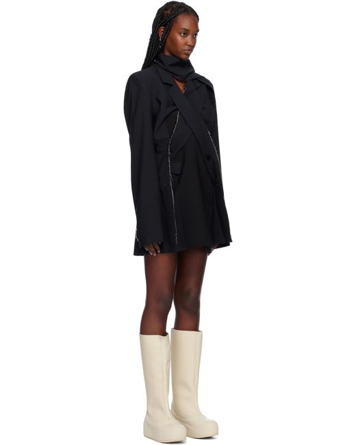 OTTOLINGER Black Drape Suit Minidress