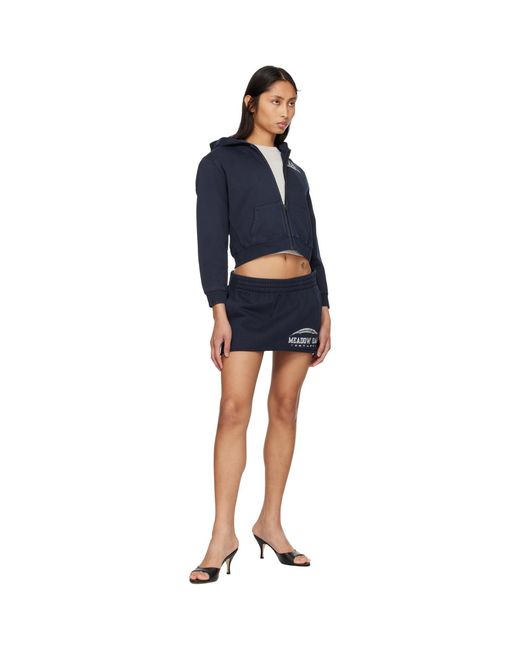 Skims Blue Boyfriend Fleece Zip Up Hoodie