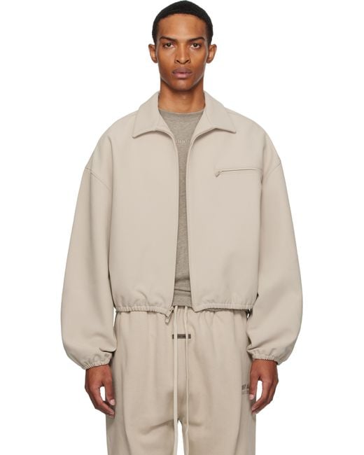 Fear Of God Natural Taupe Bonded Canvas Jacket for men