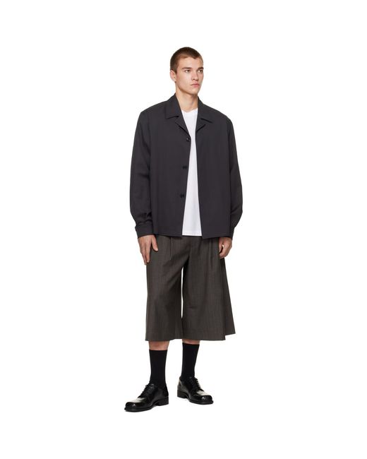 Our Legacy Black Split Shorts for men