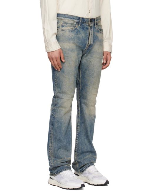 John Elliott Blue Caribou Jeans for men