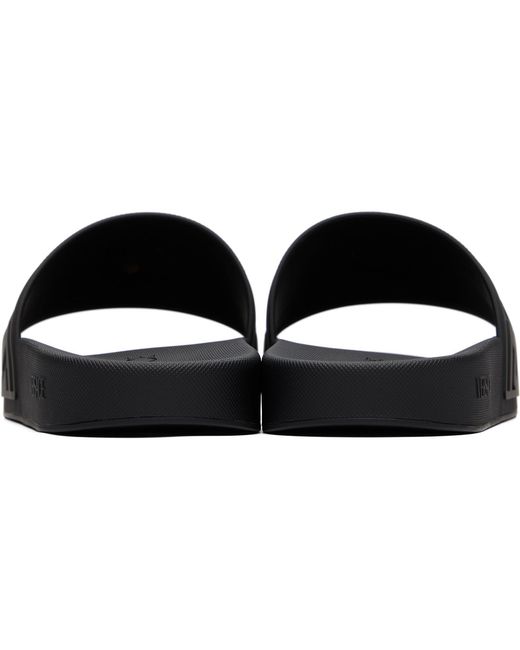 Versace Black 'La Medusa' Rubber Slides for men