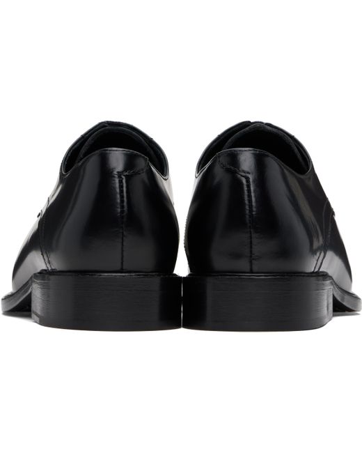 STEFAN COOKE Slashed Square Toe Derbys in Black for Men | Lyst