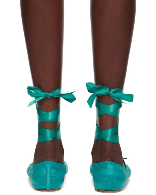 Repetto Green Sophia Ballerina Flats