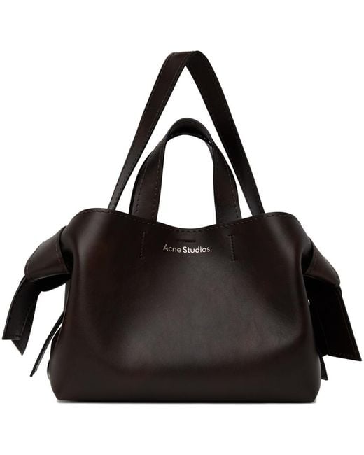 Acne ブラウン ミディアム Musubi トートバッグ Black