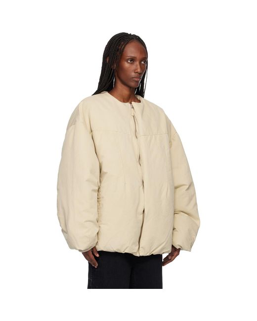 Entire studios Natural Off- Pod Puffer Down Jacket