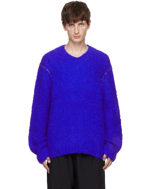 Pull tricoté à la main Acne Studios pour homme en coloris Bleu | Lyst