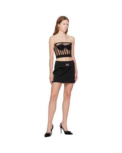 Dolce & Gabbana Dolce&gabbana Black Straight Neck Corset