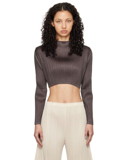 Pleats Please Issey Miyake Black Gray Monthly Colors January Turtleneck