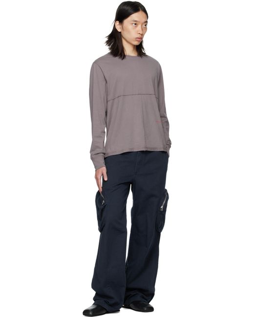 Eckhaus Latta Purple Lapped Long Sleeve T-shirt for men