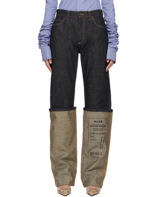 Jean Paul Gaultier Blue Indigo 'the Cuff Denim' Jeans