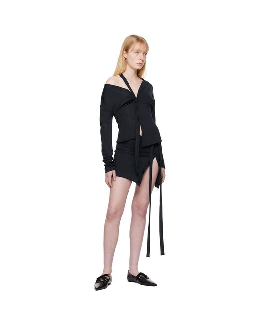 Jade Cropper Black Button Miniskirt